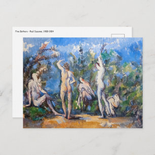 Paul Cezanne - Five Bathers Postcard