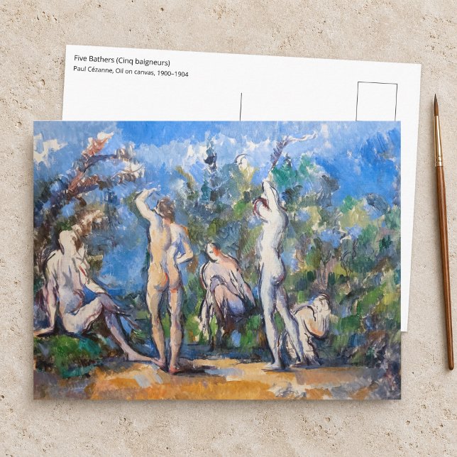 Paul Cezanne - Five Bathers Postcard (Creator Uploaded)