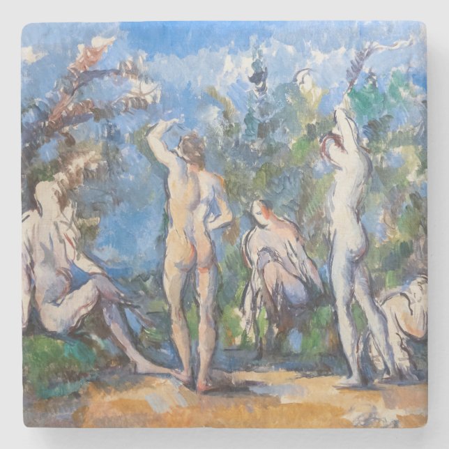 Paul Cezanne - Five Bathers Stone Coaster (Front)