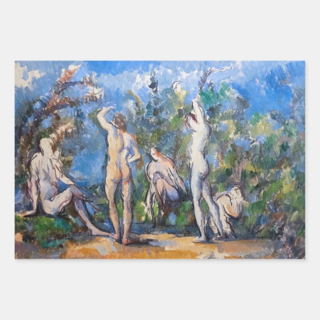 Paul Cezanne - Five Bathers Wrapping Paper Sheet (Front)