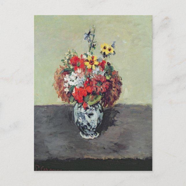 Paul Cezanne | Flowers in a Delft vase, c.1873-75 Postcard (Front)