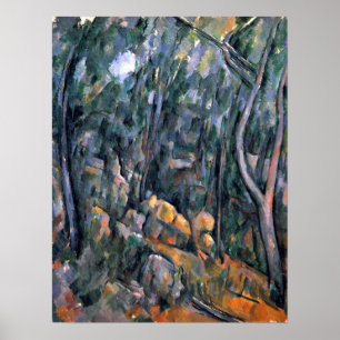 Paul Cezanne - Forest in the caves Poster