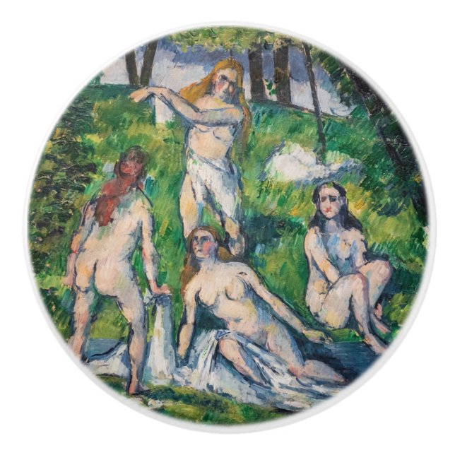 Paul Cezanne - Four Bathers Ceramic Knob (Front)
