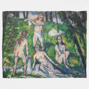 Paul Cezanne - Four Bathers Fleece Blanket
