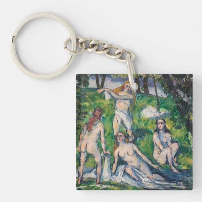 Paul Cezanne - Four Bathers Key Ring (Front)