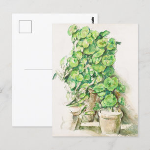 Paul Cézanne Geraniums Still Life Botanical Postcard