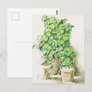 Paul Cézanne Geraniums Still Life Botanical Postcard