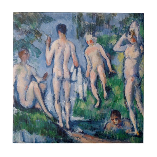 Paul Cezanne - Group of Bathers Ceramic Tile (Front)