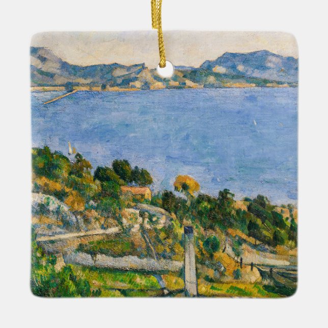 Paul Cezanne - Gulf of Marseille seen from Estaque Ceramic Ornament (Front)