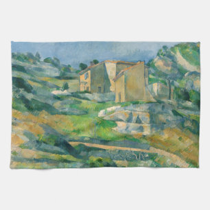 Paul Cezanne - Houses in Provence, Riaux Valley Tea Towel