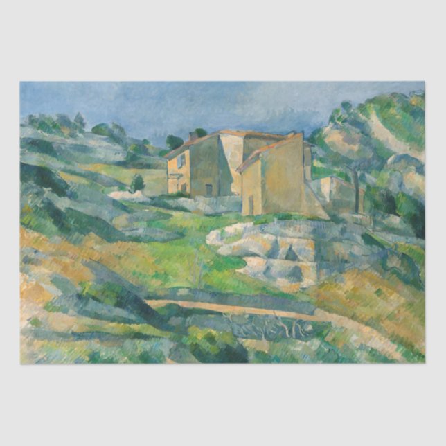 Paul Cezanne - Houses in Provence, Riaux Valley Tissue Paper (Front)