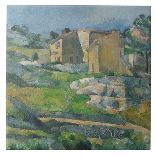 Paul Cezanne | Houses in the Provence: The Riaux V Ceramic Tile (Front)
