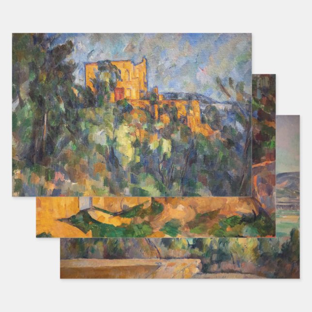 Paul Cezanne - Landscape Masterpieces Selection Wrapping Paper Sheet (Set)