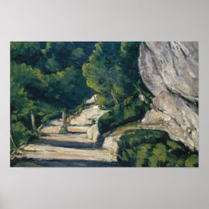 Paul Cezanne - Landscape. Road with Trees in Rocky Poster