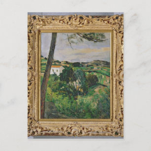 Paul Cezanne Landscape with red roof or The pine Postcard