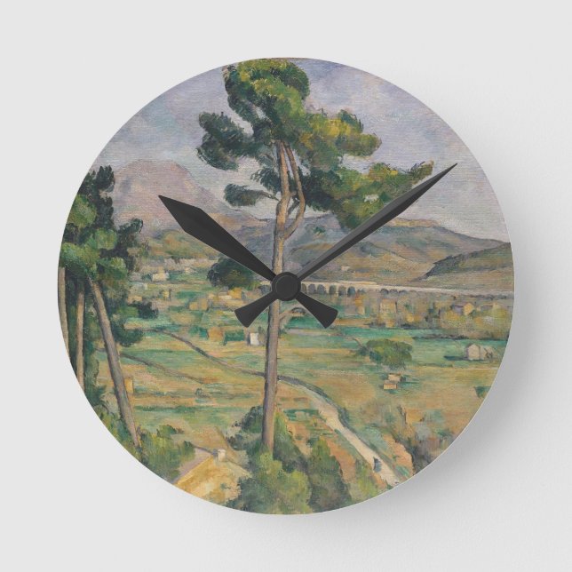 Paul Cezanne | Landscape with viaduct Round Clock (Front)