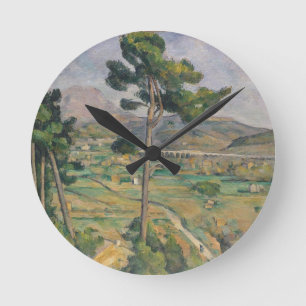 Paul Cezanne Landscape with viaduct Round Clock