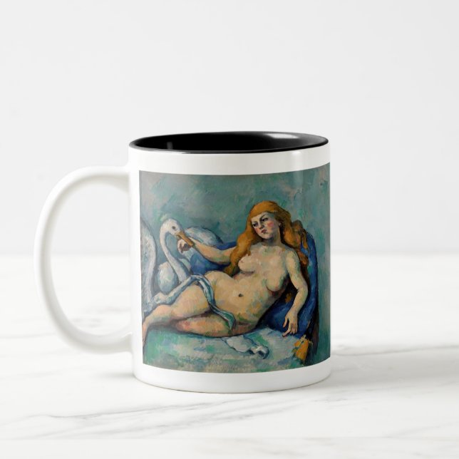Paul Cézanne Leda and the Swan (Léda au cygne) Two-Tone Coffee Mug (Left)