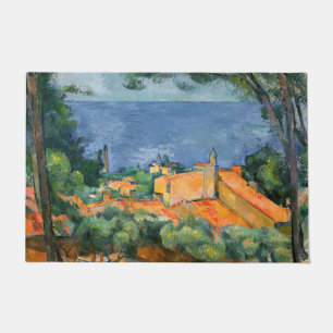 Paul Cezanne - L'Estaque with Red Roofs Doormat
