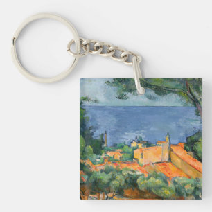 Paul Cezanne - L'Estaque with Red Roofs Key Ring