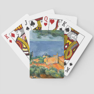 Paul Cezanne - L'Estaque with Red Roofs Playing Cards