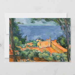 Paul Cezanne - L'Estaque with Red Roofs Thank You Card