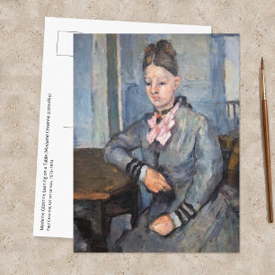 Paul Cezanne - Madame Cezanne Leaning on a Table Postcard