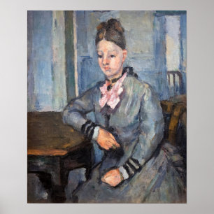 Paul Cezanne - Madame Cezanne Leaning on a Table Poster