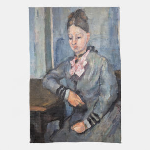 Paul Cezanne - Madame Cezanne Leaning on a Table Tea Towel