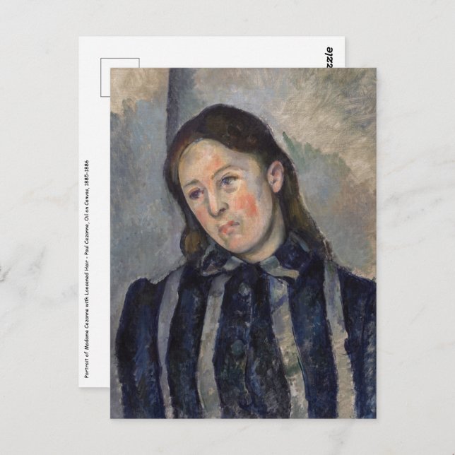 Paul Cezanne - Madame Cezanne with Loosened Hair Postcard (Front/Back)