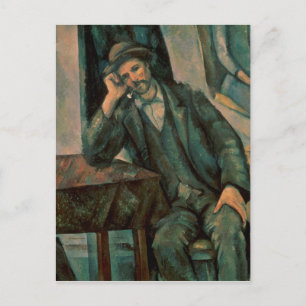 Paul Cezanne Man Smoking a Pipe Postcard