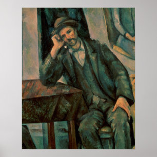 Paul Cezanne Man Smoking a Pipe Poster