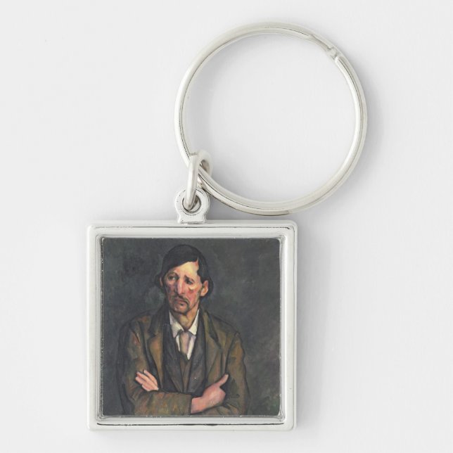 Paul Cezanne | Man with Crossed Arms, c.1899 Key Ring (Front)