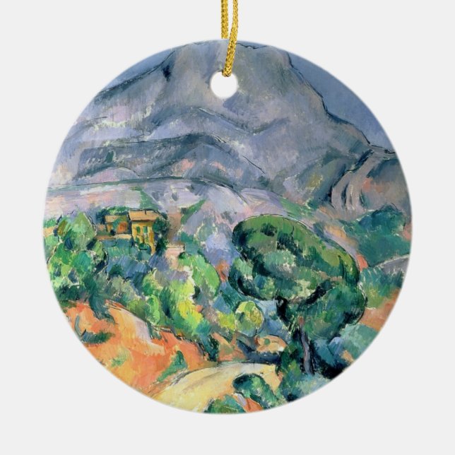 Paul Cezanne | Mont Sainte-Victoire, 1900 Ceramic Tree Decoration (Front)