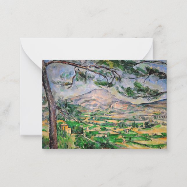 Paul Cezanne - Mont Sainte-Victoire and Large Pine Card (Front)