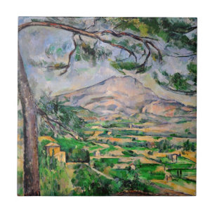 Paul Cezanne - Mont Sainte-Victoire and Large Pine Ceramic Tile