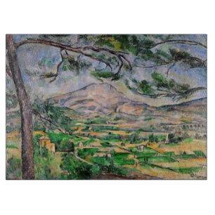Paul Cezanne - Mont Sainte-Victoire and Large Pine Cutting Board