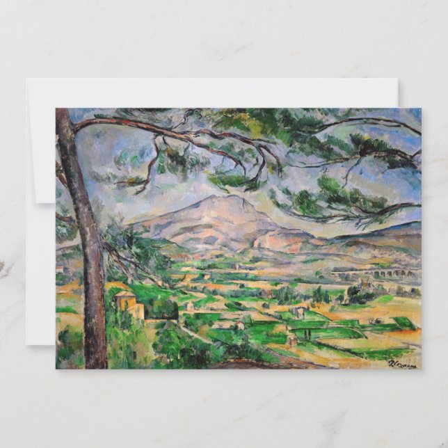 Paul Cezanne - Mont Sainte-Victoire and Large Pine Invitation (Front)