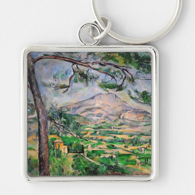 Paul Cezanne - Mont Sainte-Victoire and Large Pine Key Ring (Front)