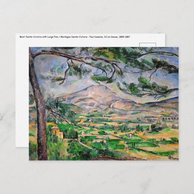 Paul Cezanne - Mont Sainte-Victoire and Large Pine Postcard (Front/Back)