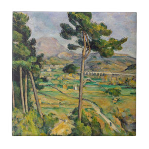 Paul Cezanne - Mont Sainte-Victoire and Viaduct Ceramic Tile