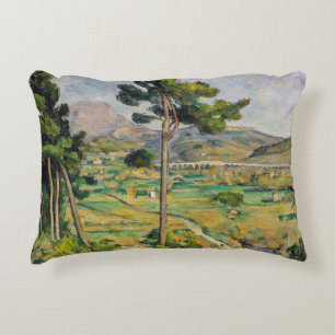 Paul Cezanne - Mont Sainte-Victoire and Viaduct Decorative Cushion