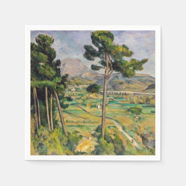 Paul Cezanne - Mont Sainte-Victoire and Viaduct Napkin (Front)