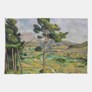 Paul Cezanne - Mont Sainte-Victoire and Viaduct Tea Towel