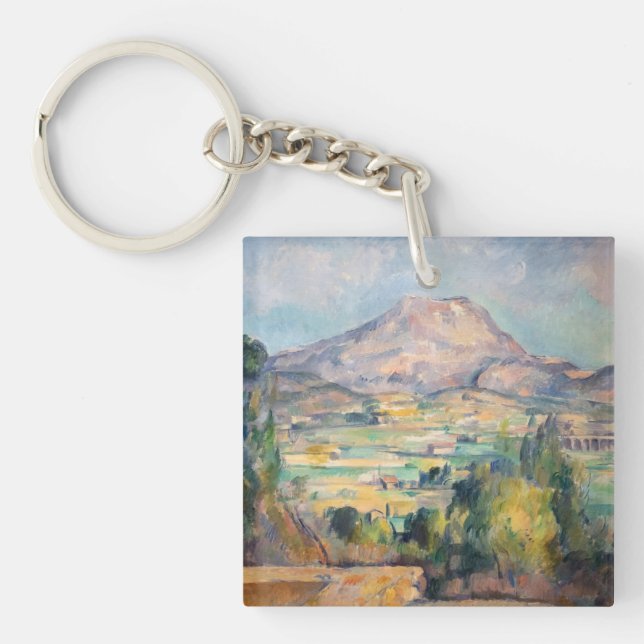 Paul Cezanne - Mont Sainte-Victoire Key Ring (Front)