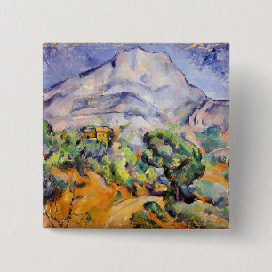 Paul Cezanne - Mont Sainte-Victoire, Tholonet Road 15 Cm Square Badge