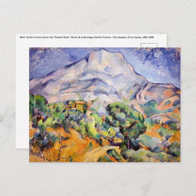 Paul Cezanne - Mont Sainte-Victoire, Tholonet Road Postcard (Front/Back)