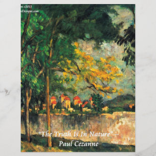 Paul Cezanne Nature Painting & Quote