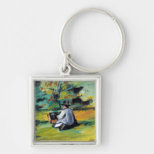 Paul Cezanne - Painter at Work Key Ring