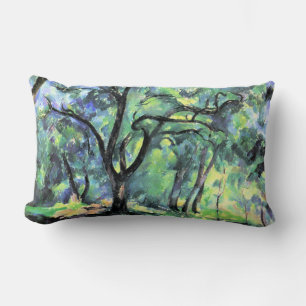 Paul Cezanne painting, Forest, Lumbar Cushion